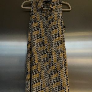 Swing shirt dress with silver buttons